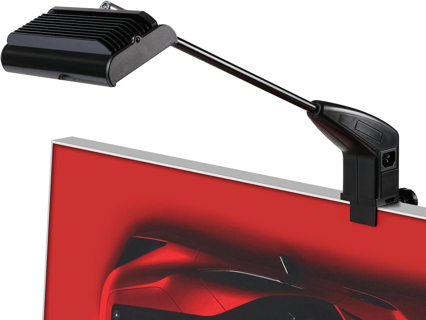 Trade Show Lights LED Display and Exhibit Arm Lighting, Connectable Tradeshow Lights Included Clamps, Mounting Brackets, Power Cables, Connect Cables (2pcs Black) (Black)