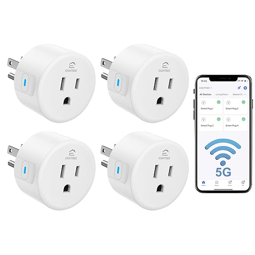Eightree Smart Plug 5GHz & 2.4GHz, Smart Outlet WiFi Socket with APP Remote Control, Compatible with Alexa & Google Home, ...