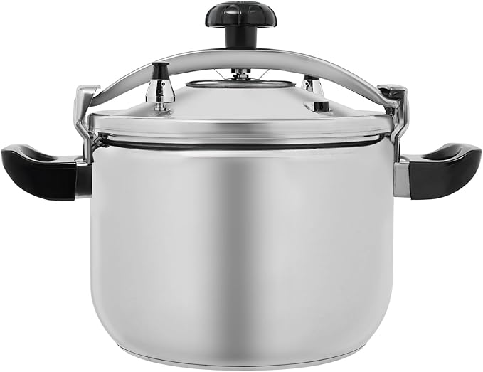 27.5QT Stainless Steel Pressure Cooker, 60Kpa Large Steamer Cooking Pressure Canner, Safety Valves, Compatible with Induction and Gas Stovetops for Family or Commercial