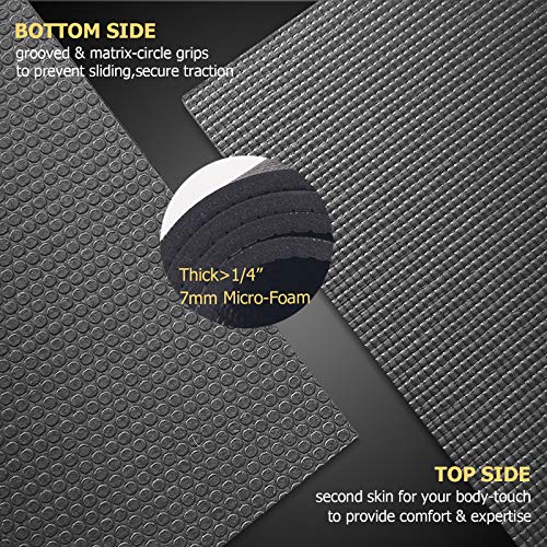 GXMMAT Large Yoga Mat 6'x4'/6'x6'/7'x5'(7mm/9mm), Extra Thick Workout Mats for Home Gym Flooring,Ultra Comfortable Non-Sli...