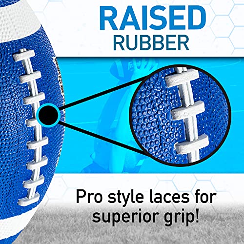 Franklin Sports Kids Junior Grip-Rite Youth Junior Size Rubber Footballs - Peewee Kids Durable Outdoor Footballs - Single...