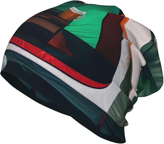 YANYU Lake Camping Print Soft Beanie Winter Hat Warm Thermal Cap Headwear for Snow Play Outdoor Activities