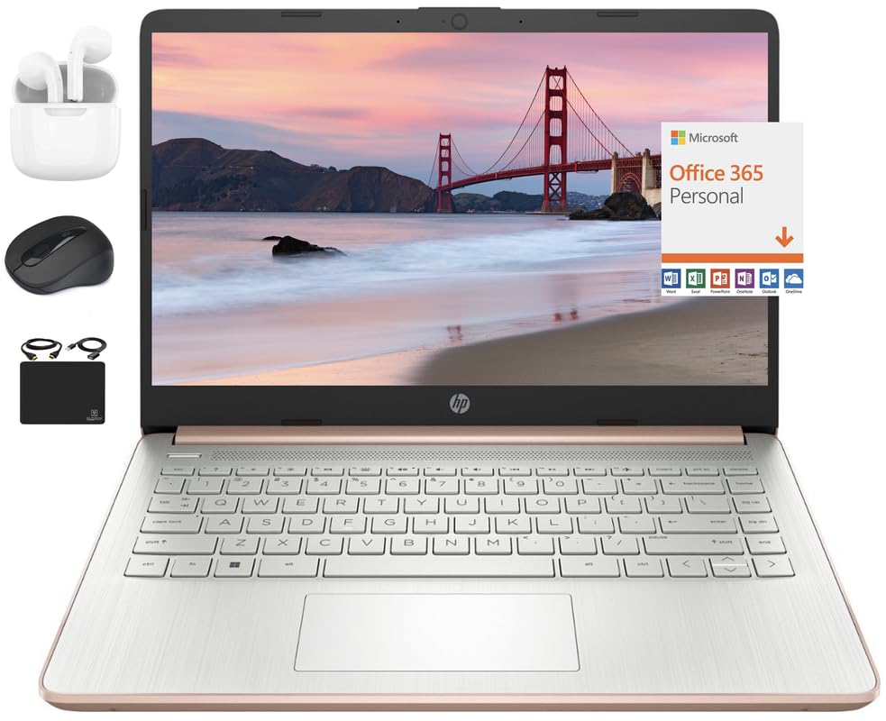 Hp New 14 Hd Ultral Light Thin Laptop, Quad-Core Intel Celeron Processor, 8Gb Ram, 256Gb (128Gb Emmc+ 128Gb Card), Wi-Fi, Upto 1