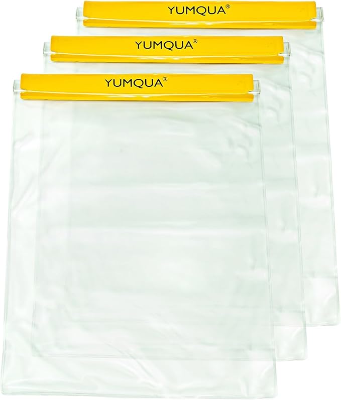 Waterproof Bags Large Size 3 Pack, Clear Watertight Pouch Holder for Document Map Camera Mobile Phone Car Key, fits Kayaking Boating Hiking Water Sports