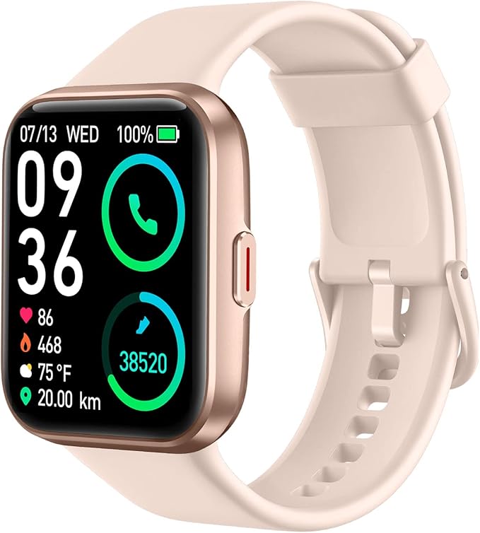 SKG V7 Pro Smart Watch for Women with Alexa & Bluetooth Calling, 1.69" Fitness Tracker with Heart Rate SpO2 Sleep Monitor,...