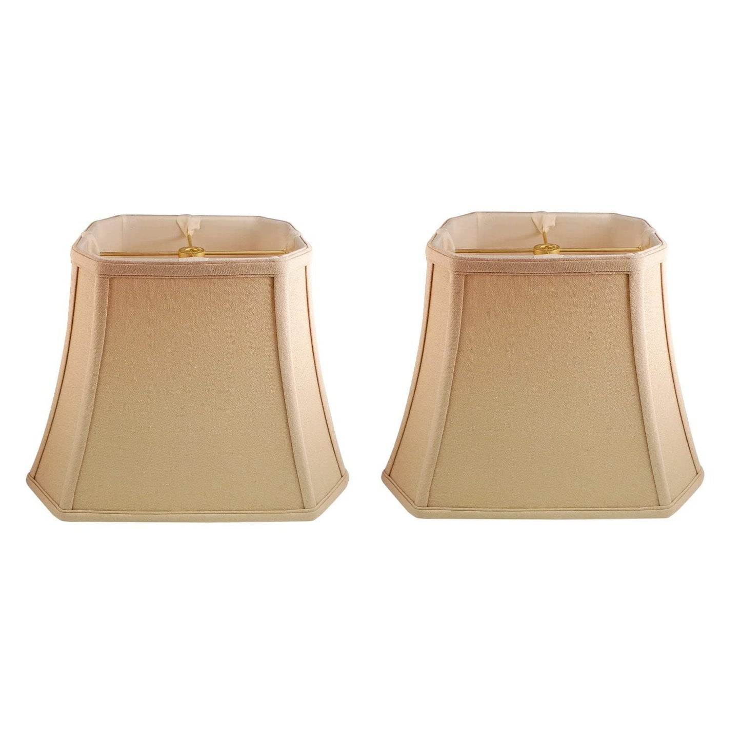 Royal Designs, Inc. Rectangle Lamp Shade, 9 x 16 x 12.25, Linen Beige, Model BSO-710-16LNBG-2, 2-Pack
