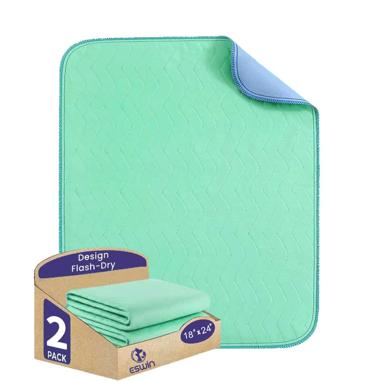 Washable Underpads,Super Absorbency Reusable Bedwetting Incontinence Pads for Kids, Adults, Elderly, and Pets - Waterproof Protective Pad for Couch, Sofa, Floor,Bed (500 Washes)