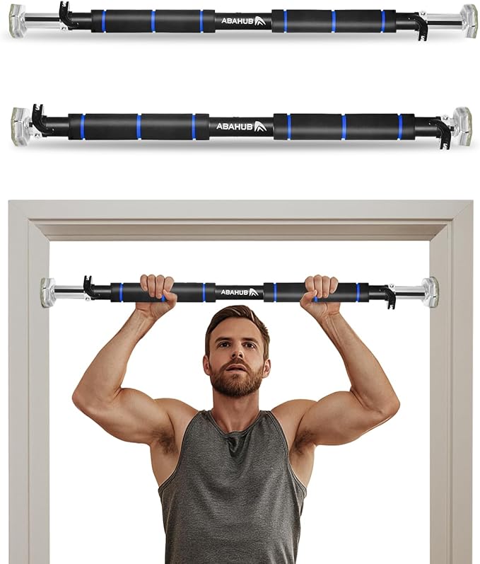 Abahub Doorway Pull-Up Bar with Safety Lock, Home Use Heavy-Duty Door Frame Pull-Up Bar for Upper Body Workout, Adjustable...
