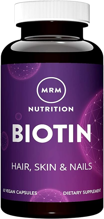MRM Nutrition Biotin | Hair + Skin + Nails | Cellular Energy | Vegan + Gluten-Free | Non-GMO Project Verified | 60 Servings