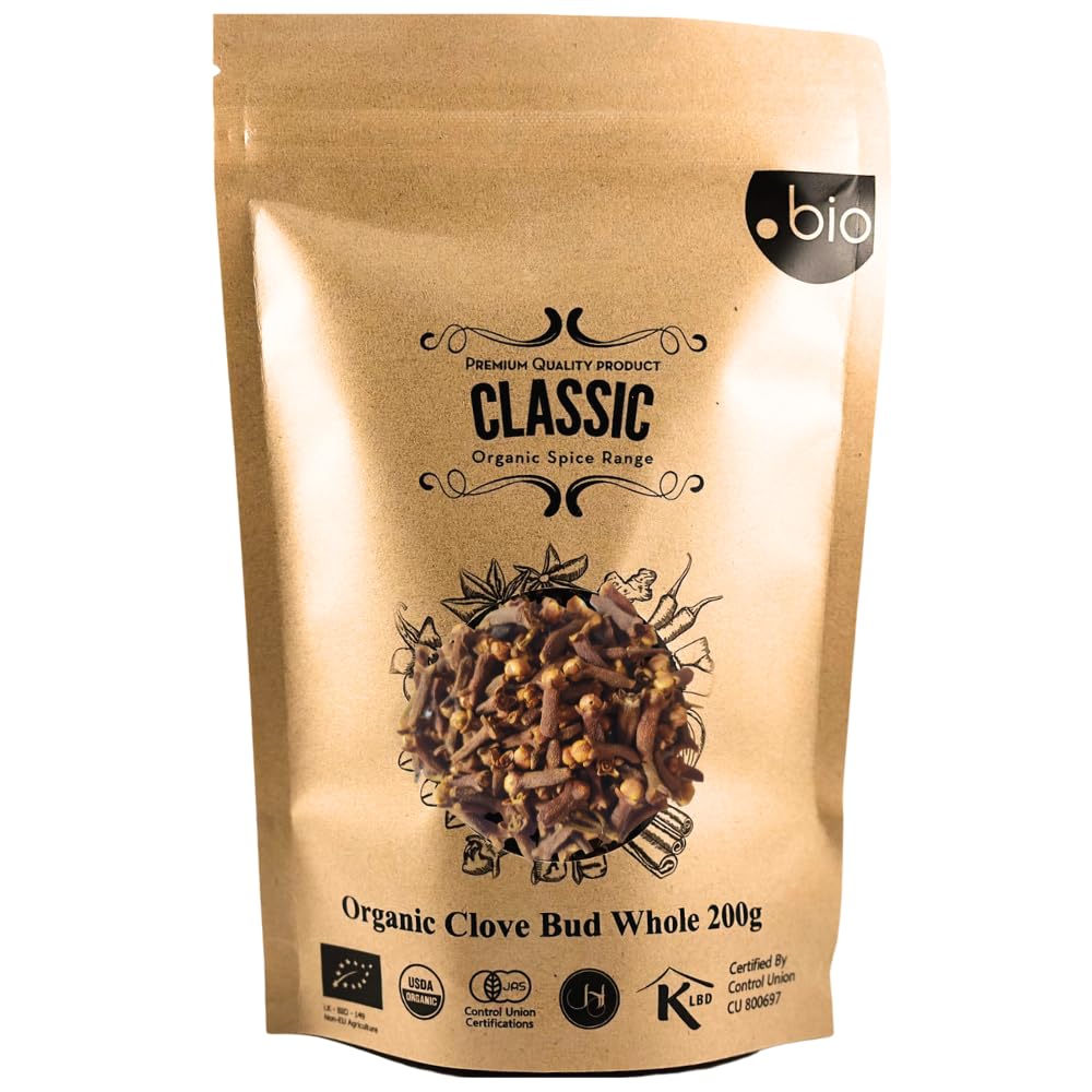 Organic Clove Bud Whole - Whole Cloves Organic for Cooking from Sri Lanka | Organic Spice Shop 7 oz (200g) Eco-Friendly Resealable Bag