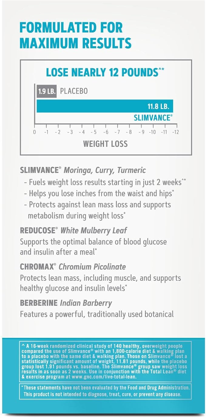 GNC Total Lean GlucaTrim - 120 Capsules | 60 Servings