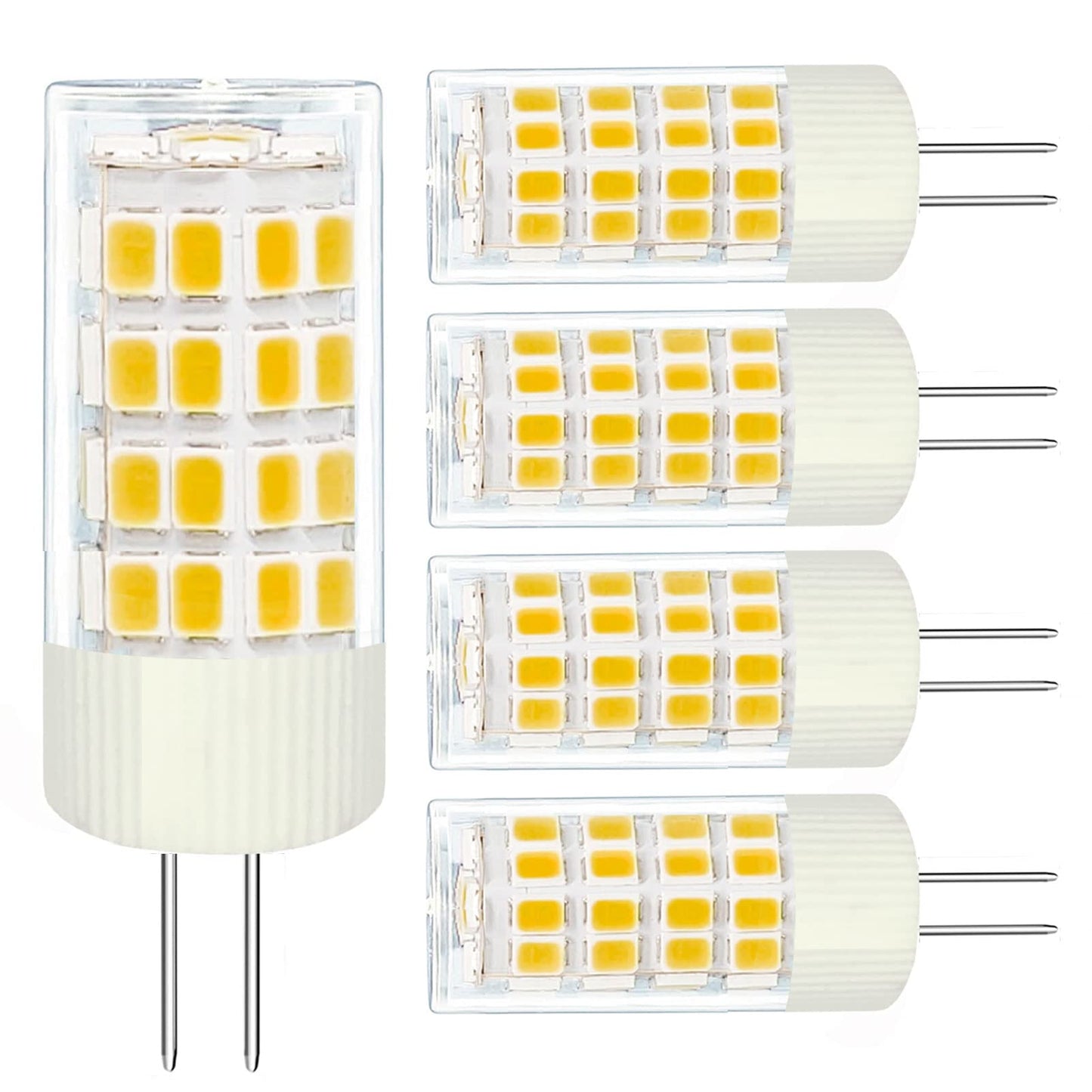 Tupolife 3W G4 Led Bulb 12V Replacement 20W-30W Halogen Lamp For Jc Type Bi-Pin Base Landscape Bulbs/Track Lighting/Chandeliers/Accent Lights  Warm White 3000K Non-Dimmable  5-Pack