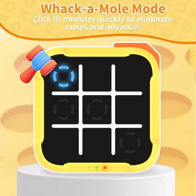Electronic Tic Tac Toe Game, 4-in-1 Digital Puzzle Games, Handheld Family Board Game for Kids and Adults, Portable Toys Gift for Boys Girls, Birthday, Travel, and Road Trip