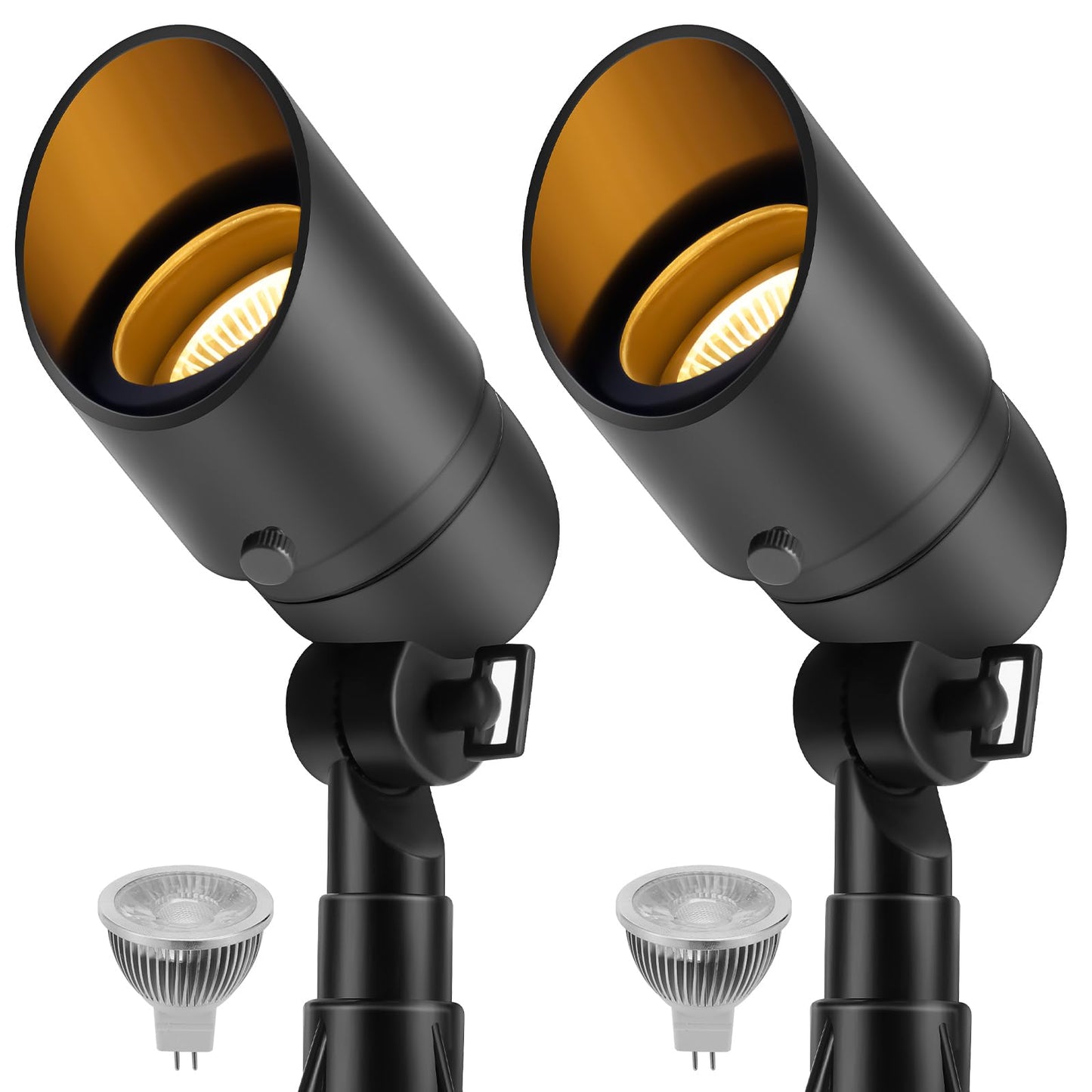 Gardencoin Low Voltage Landscape Spotlight  12V Led Outdoor Landscape Lighting  Landscape Spot Lights Wired For Garden And Yard  Aluminum Up Lighting Fixture With 5W Mr16 Replaceable Bulb (2 Pack)