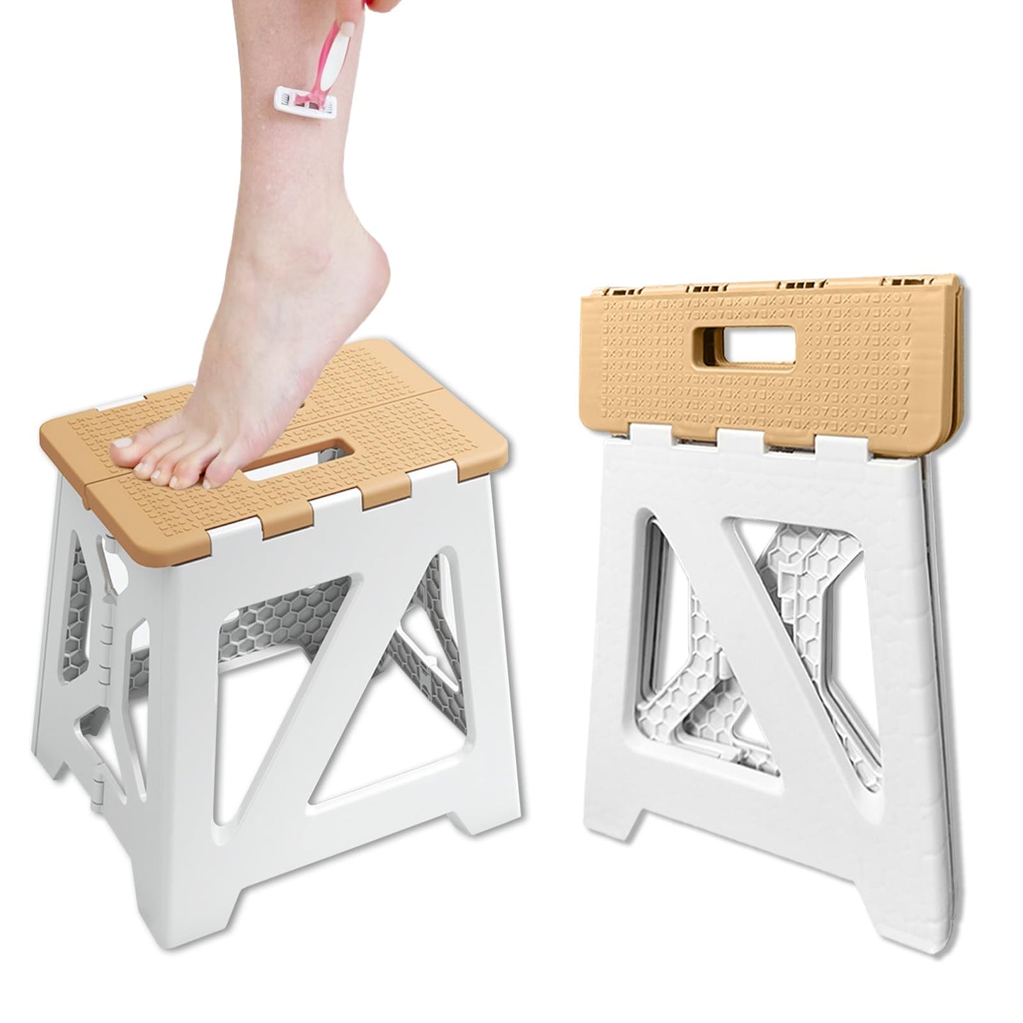 Shower Stool for Shaving Legs, 1 Pack Foot Rest Folding Stool Step to Shave Legs Shaving for Inside Shower Foldable Small Waterp