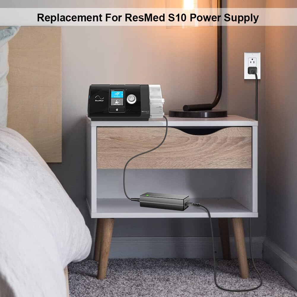 HKY Replacement ResMed AirSense 10 Power Supply 24V AC Adapter for AirStart 10 CPAP Machine, AirCurve 10, Lumis VPAP BiLevel Series 90W S10 370001 37344 37028 Power Cord