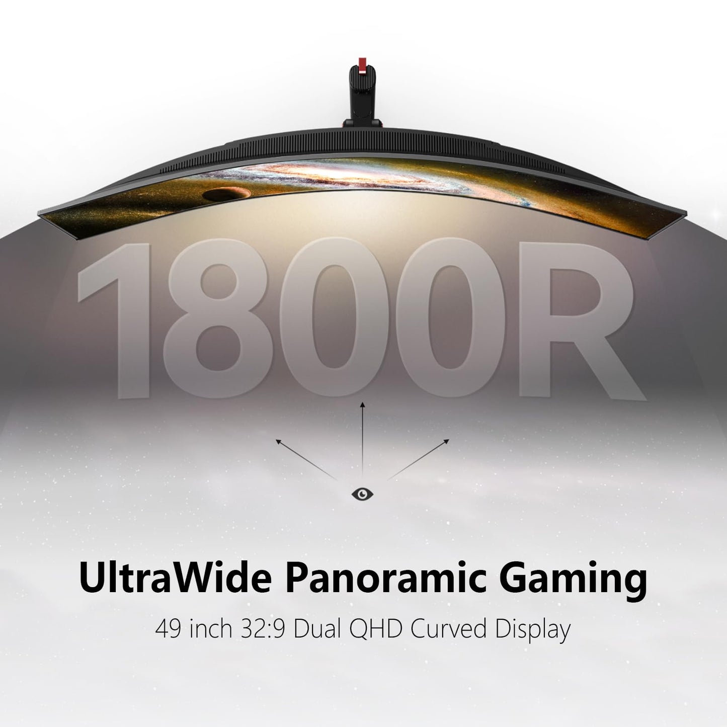 INNOCN 49" OLED Ultrawide Curved Gaming Monitor 5120 x 1440p 144Hz, 0.03ms, USB Type C 90W, HDMI 2.1, DisplayPort, USB Hub, Speakers, Adaptive-Sync, Adjustable Stand, Black