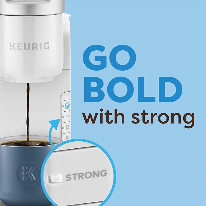 Keurig K-Iced Single Serve Coffee Maker – Brew Over Ice Button, Compact Design, Perfect Holiday Gift for Iced Coffee Lovers, White