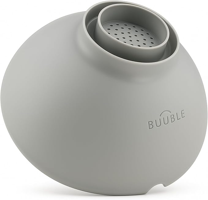 Ultimate Grease Drainer & Food Strainer (Gray) Premium Heat-Resistant Silicone Colander for Bacon, Ground Beef, Pasta & Veggies; Fits Pans, Cans & Jars; Dishwasher Safe