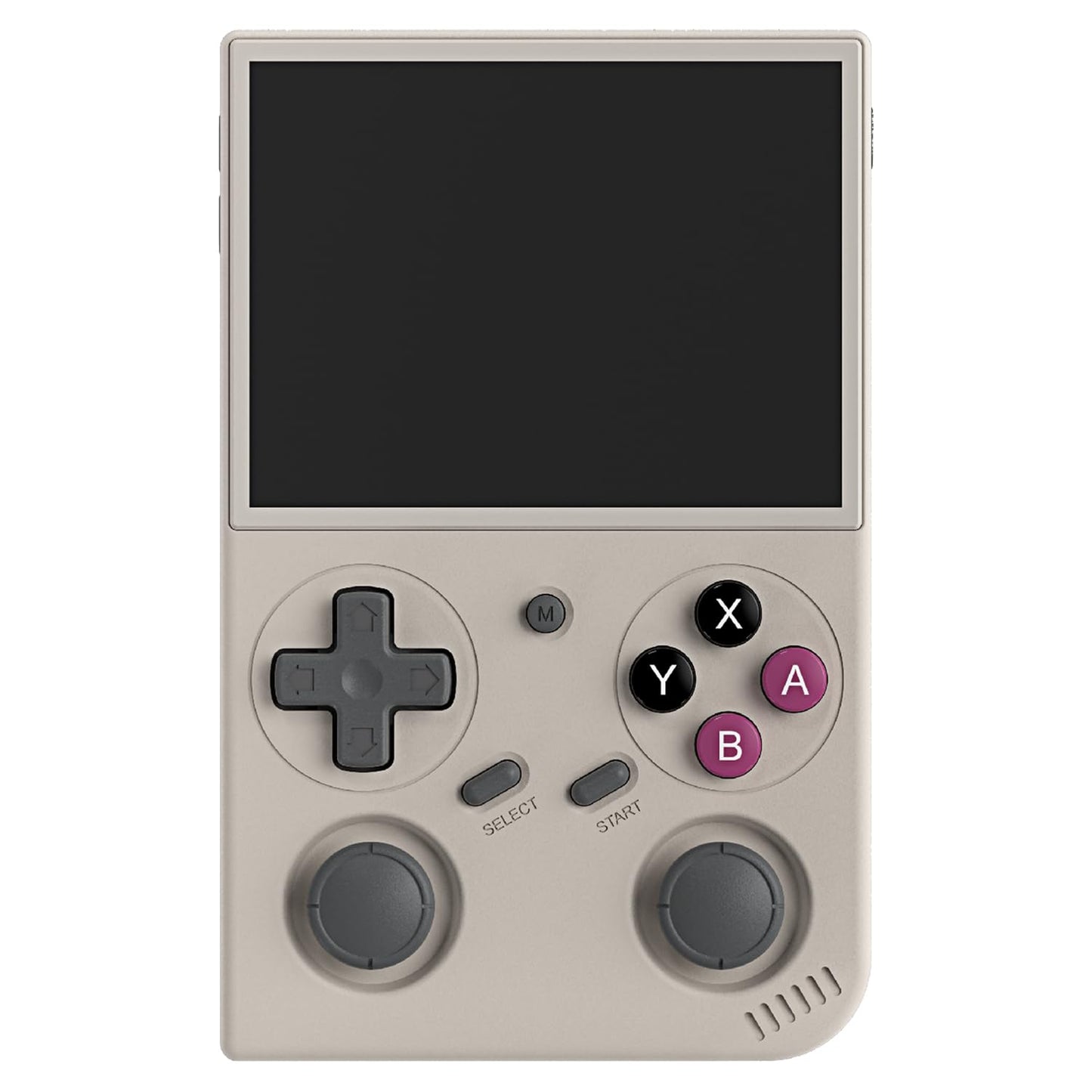 G350 Handheld Game Console , 3.5 Inch IPS Screen Linux System 3200 mAh Battery 4371 Games Preloaded , Portable Retro Video Games Console Support Wired Controller and Earphone (Gray)
