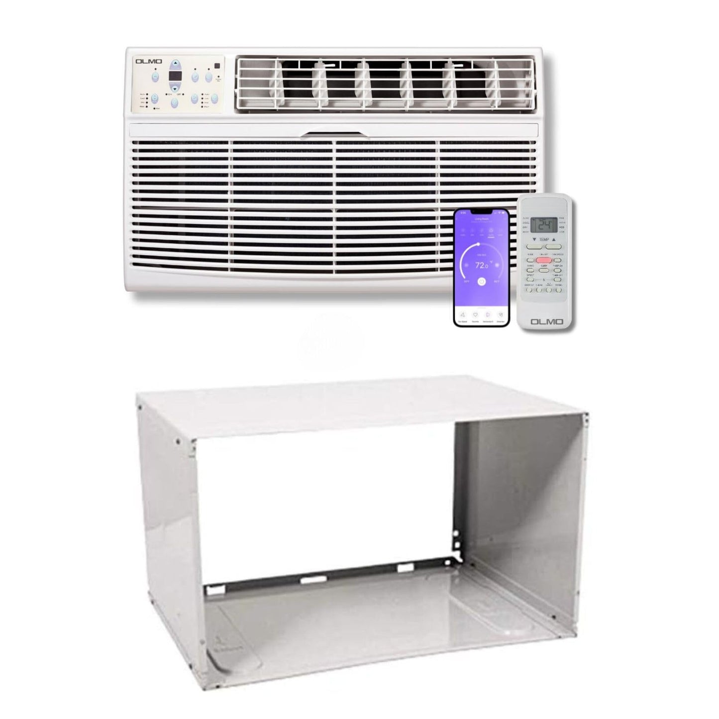 Olmo 14,000 Btu 230V Through-The-Wall Air Conditioner With Remote Control And Built In Smart Kit, Cooling Only (R32 Refrigerant)