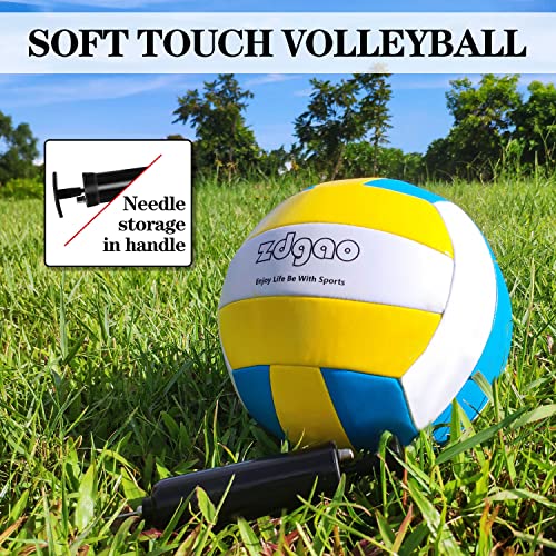 Badminton & Volleyball Combo Set- 32FT Adjustable Professional Volleyball Net for Lawn, Backyard, Easy Set up Volley ball ...