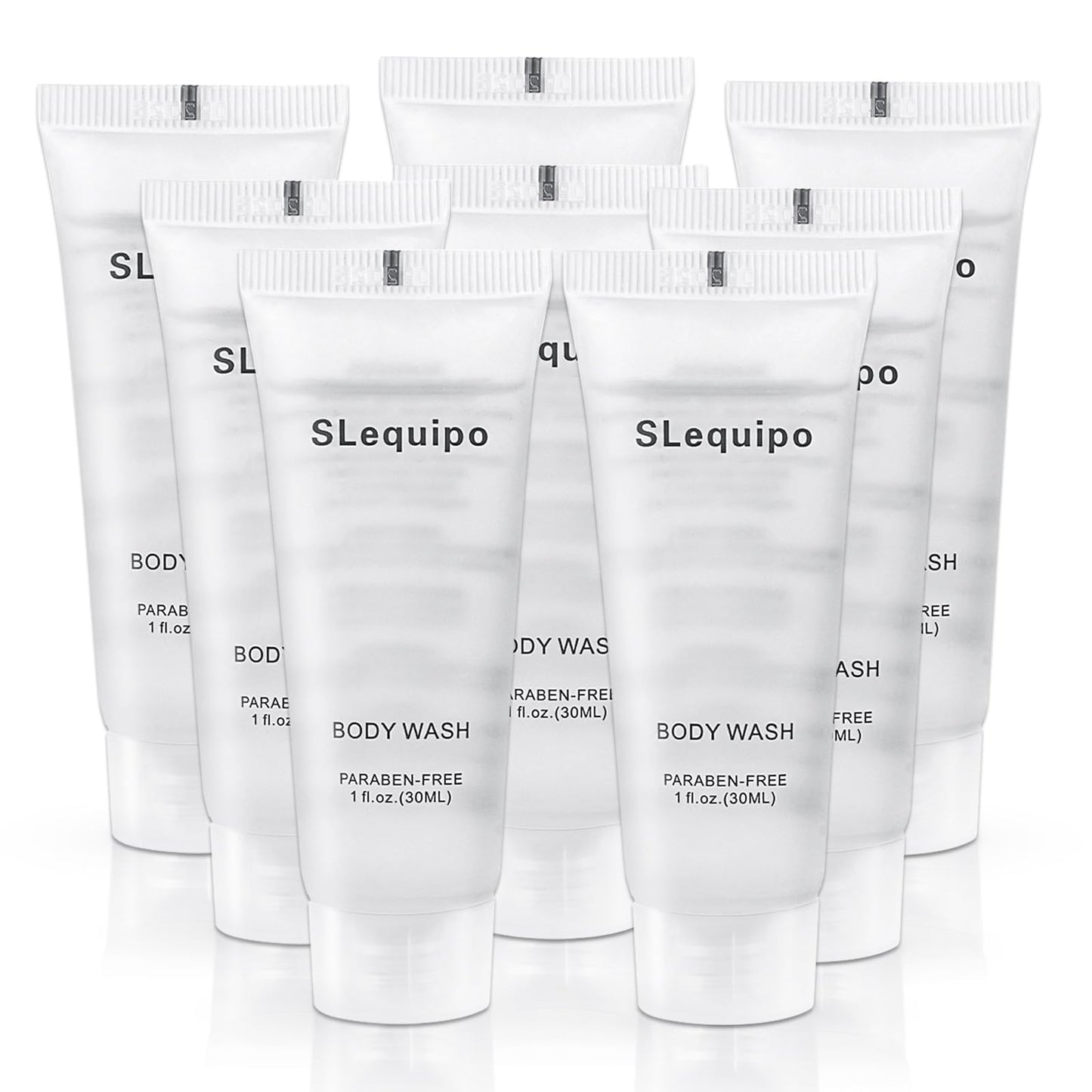 SLequipo Travel Size Body Wash (1 fl oz, 50 Pack), Refreshing Hotel Body Wash, Mini and Small Size Guest Hotel Toiletries in Bul