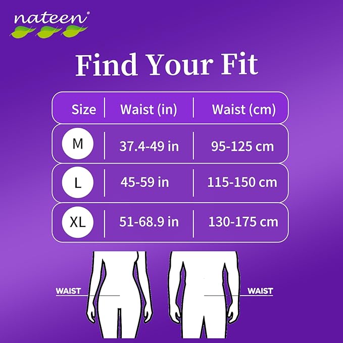 Nateen Combi Ultra Adult Diapers with Tabs for Women and Men, Ultimate Absorbency Protective Incontinence Briefs, Heavy Duty, Leakproof and Skin-Friendly Incontinence Underwear.Large, 40Count