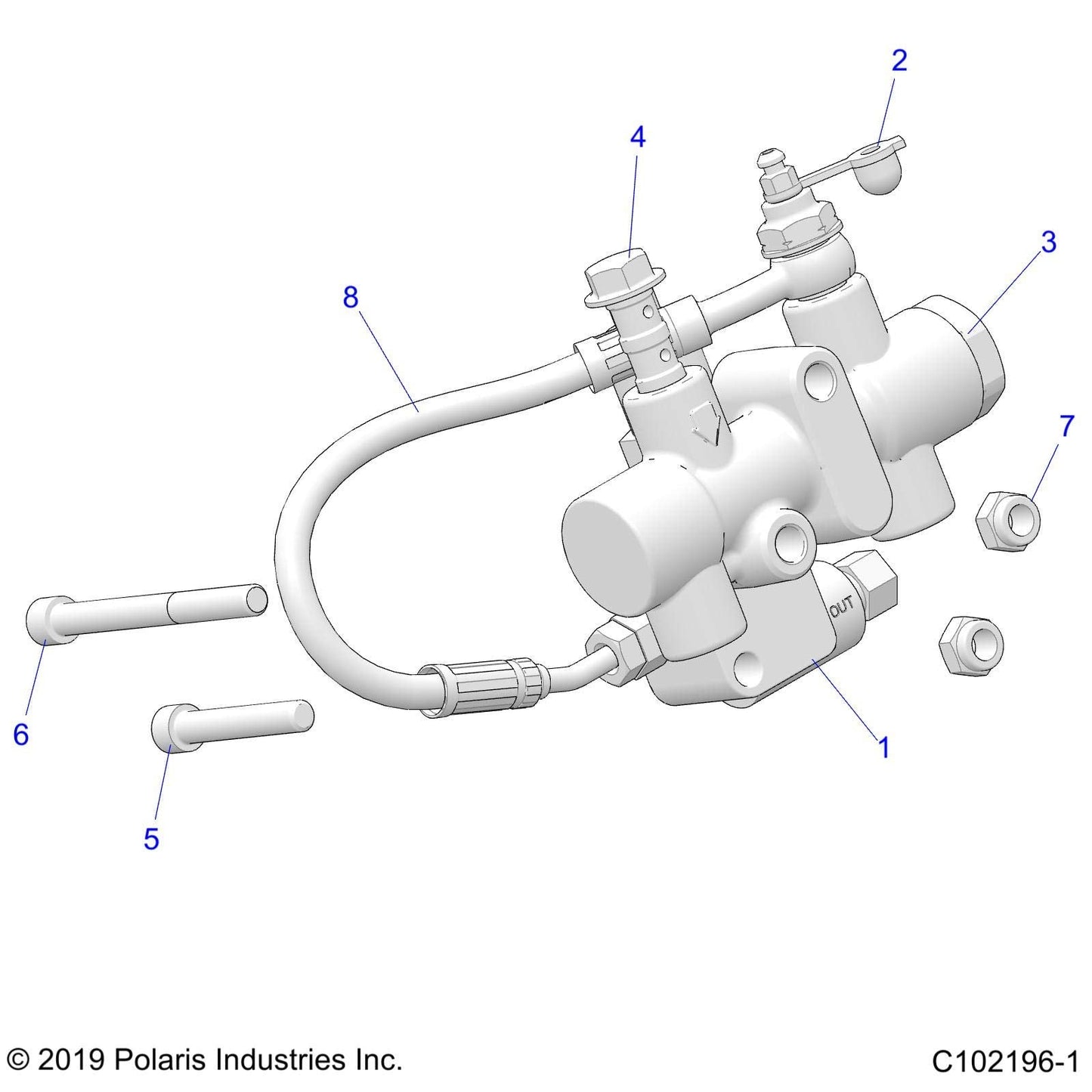 Polaris Rzr Banjo Double Bolt, 10 Mm X 1.25 Mm, Genuine Oem Part 1911194, Qty 1
