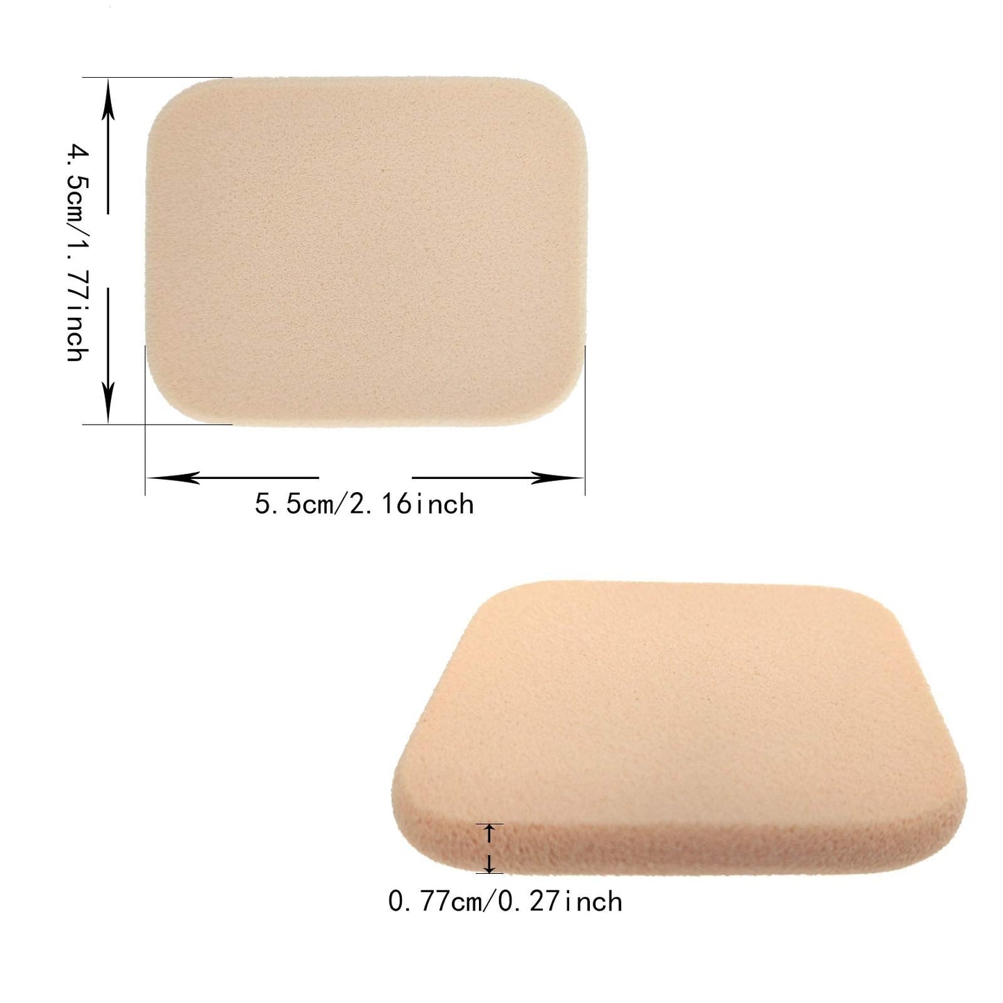 25 Pcs Women's Square Soft Makeup Beauty Eye Face Foundation Blender Facial Smooth Powder Puff Cosmetics Blush Applicators Spong
