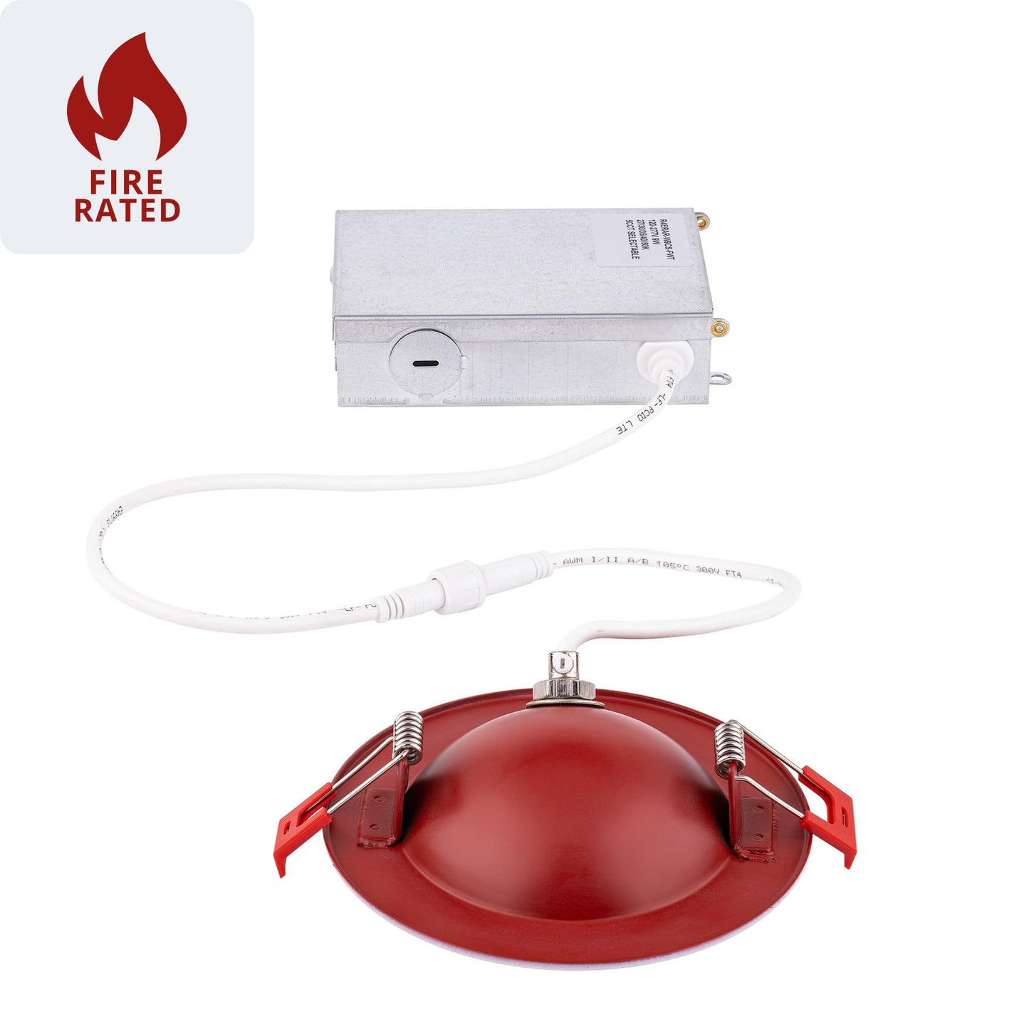 WAC Lighting Lotos 4in LED Round Adjustable Recessed Light 5-CCT Selectable 9W 700 Lumens IC-Rated Airtight 120V-277V Universal in White 2-HR Fire Rated (Pack of 24)