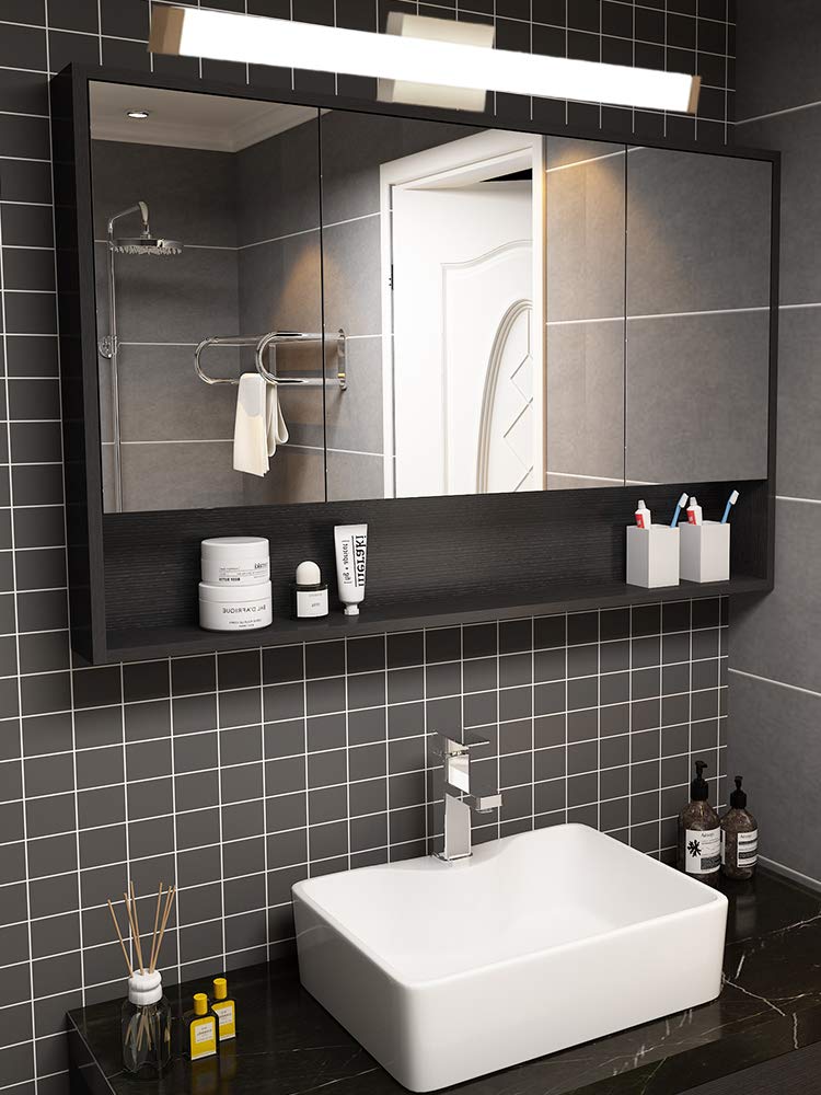 YHTlaeh Bathroom Vanity Light LED 24 inch 14W 4000K Brushed Nickel Square Wall Bar Lighting Fixture, Model 7610