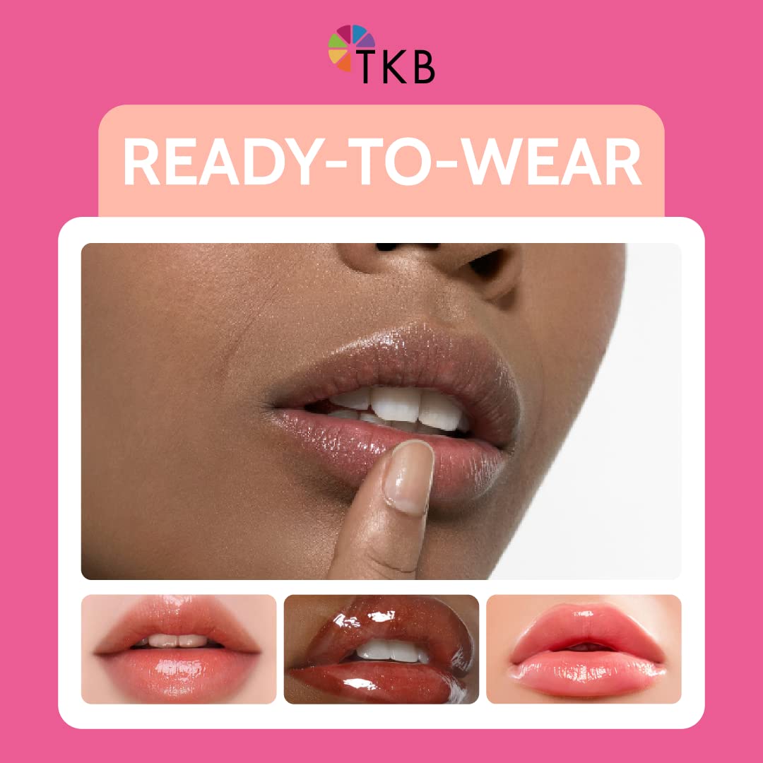 TKB Lip Gloss Base (Flexagel M)| Moisturizing, High Shine, Crystal Clear, Vegan and Cruelty free| Made in USA. (15 Ounce (Pack o