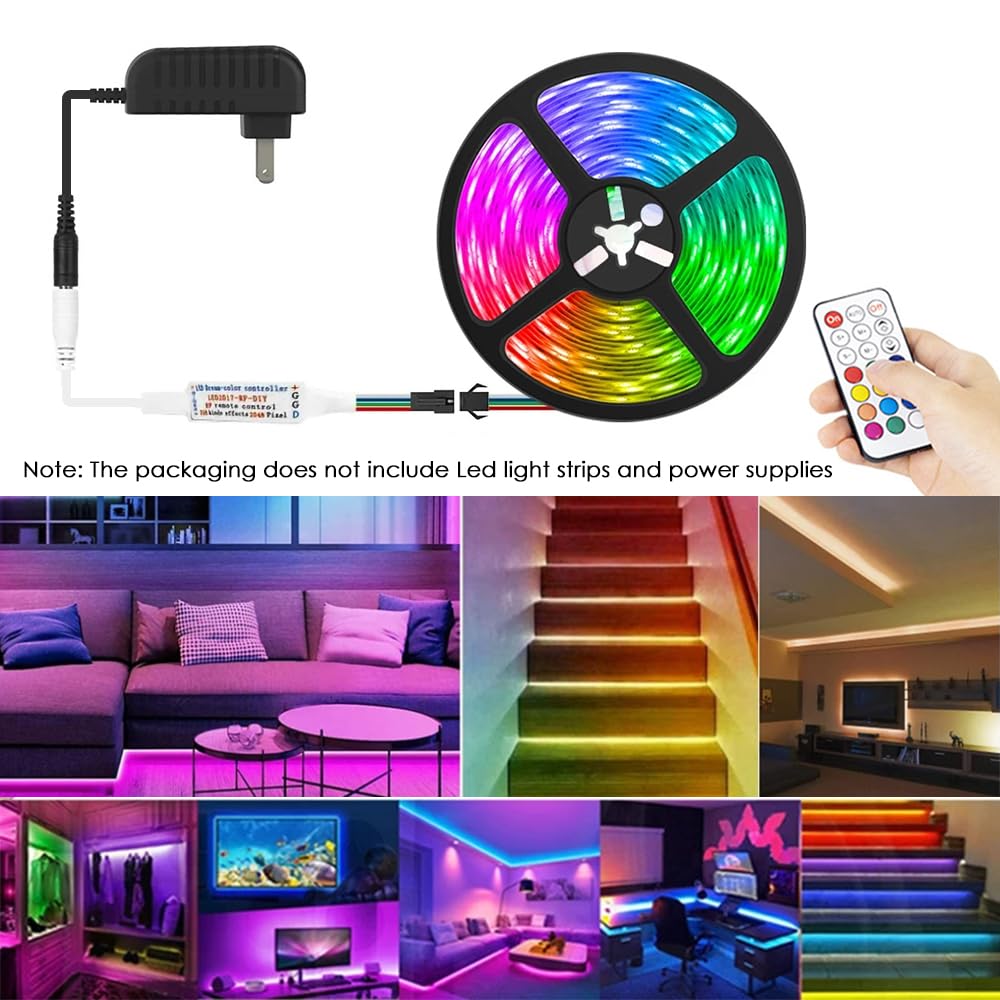 Meruido Mini Dc5-24V 14/21 Keys 2811 Remote Control Rf Controller For Ws2811 Ws2812B 2811 2812 Led Strip Light