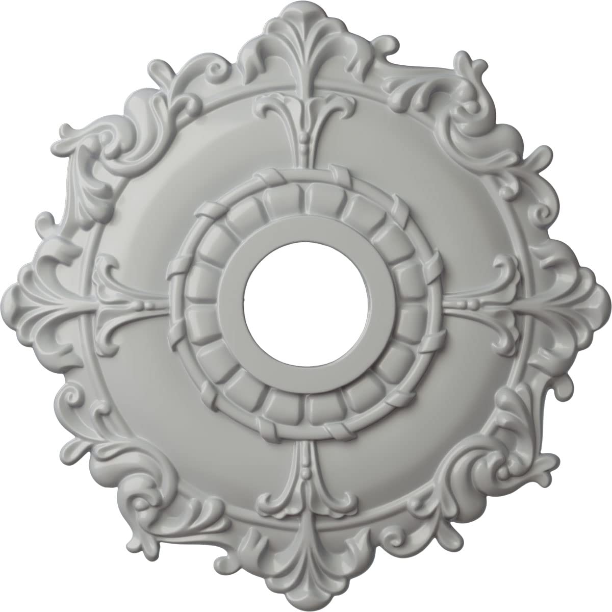 Ekena Millwork Cm18Rlfrf Riley Ceiling Medallion, Frost