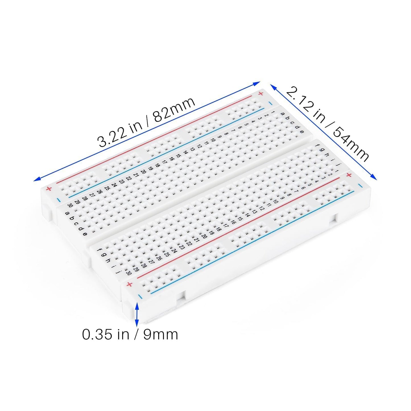 ELEGOO 6PCS 400 Point Breadboard Kit Solderless Breadboards for Arduino Project Small Bread Board Electronics for Circuits PCB Prototype Board