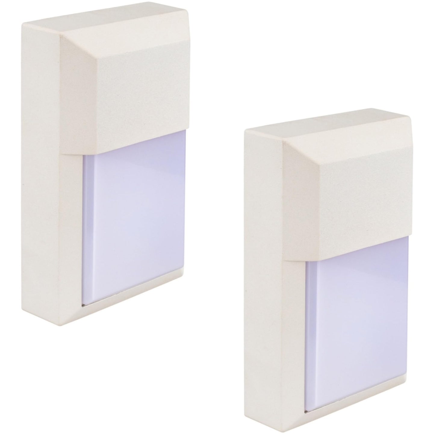 Lit-Path Outdoor Led Wall Lantern  Wall Sconce Lights Porch Lighting Fixture  12W 1000 Lumens  Aluminum Housing Plus Pc  3000K White Finish  2-Pack