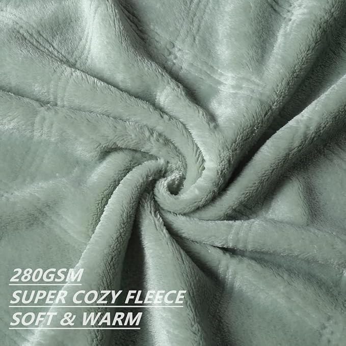CREVENT Fuzzy Baby Throw Blanket Neutral, Super Soft Plush Blanket for Baby Boys and Girls/Newborns/Infant/Toddler (30"X40" Laurel Green)