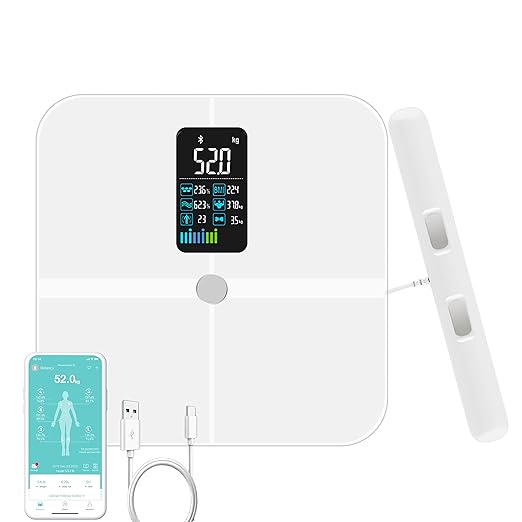 VITSOL 8 Electrode Smart Body Fat Scale, Scales for Body Weight and Fat, Large Display BMI Digital Weight Scale, Compositi...