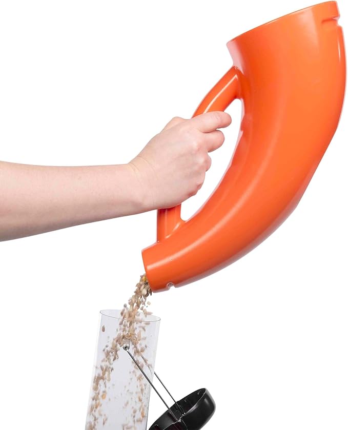 Bird Seed Scoop SuperScoop™ Bird Food Scoop, Pet Food Scoop for Small Animal Food, Large Capacity in Unmissable Orange™ Color