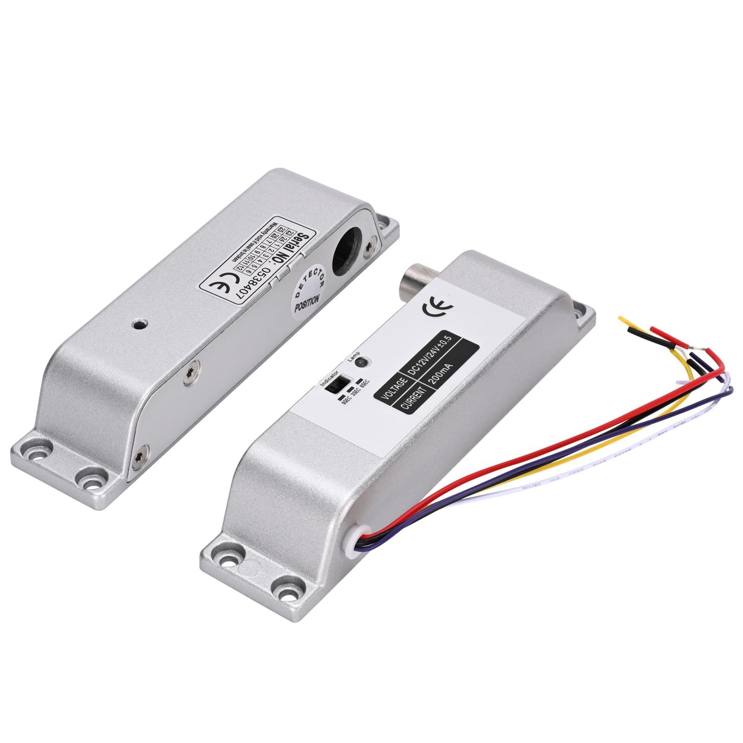Electric Drop Bolt Lock NO Mode Fail Security DC 12V Electronic Bolt Door Lock for Access Control System with Time Delay