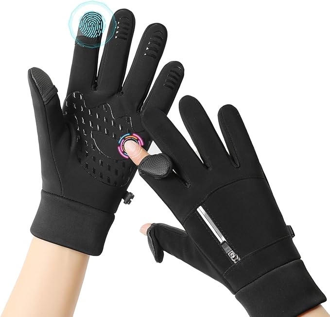jopavo Gloves for Winter Men Women Windproof Water Resistant - Lightweight Touch Screen Gloves for Hiking Cycling Driving ...