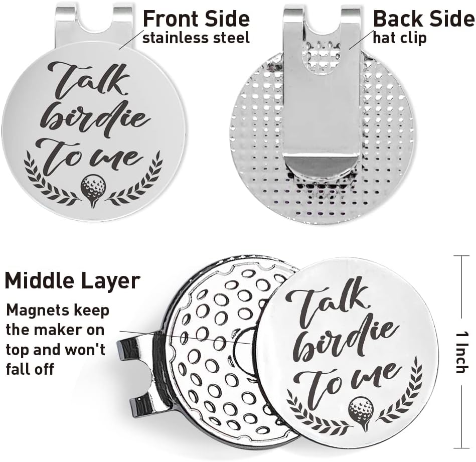 QVUXZ Golf Ball Marker Gifts for Men Women Golfers, Golf Lover Birthday Christmas, Golfing Gifts for Boyfriend Him