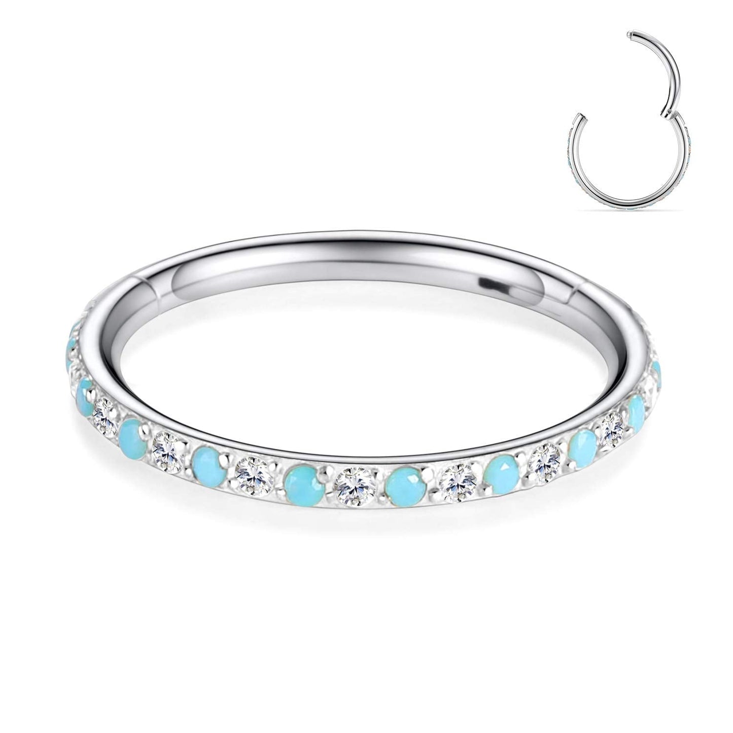 Conch Piercing Jewelry Conch Hoop Earring 18g Helix Piercing Jewelry Nose Ring Hoop 18g Silver Nose Hoops 8mm Conch Hoop Earring