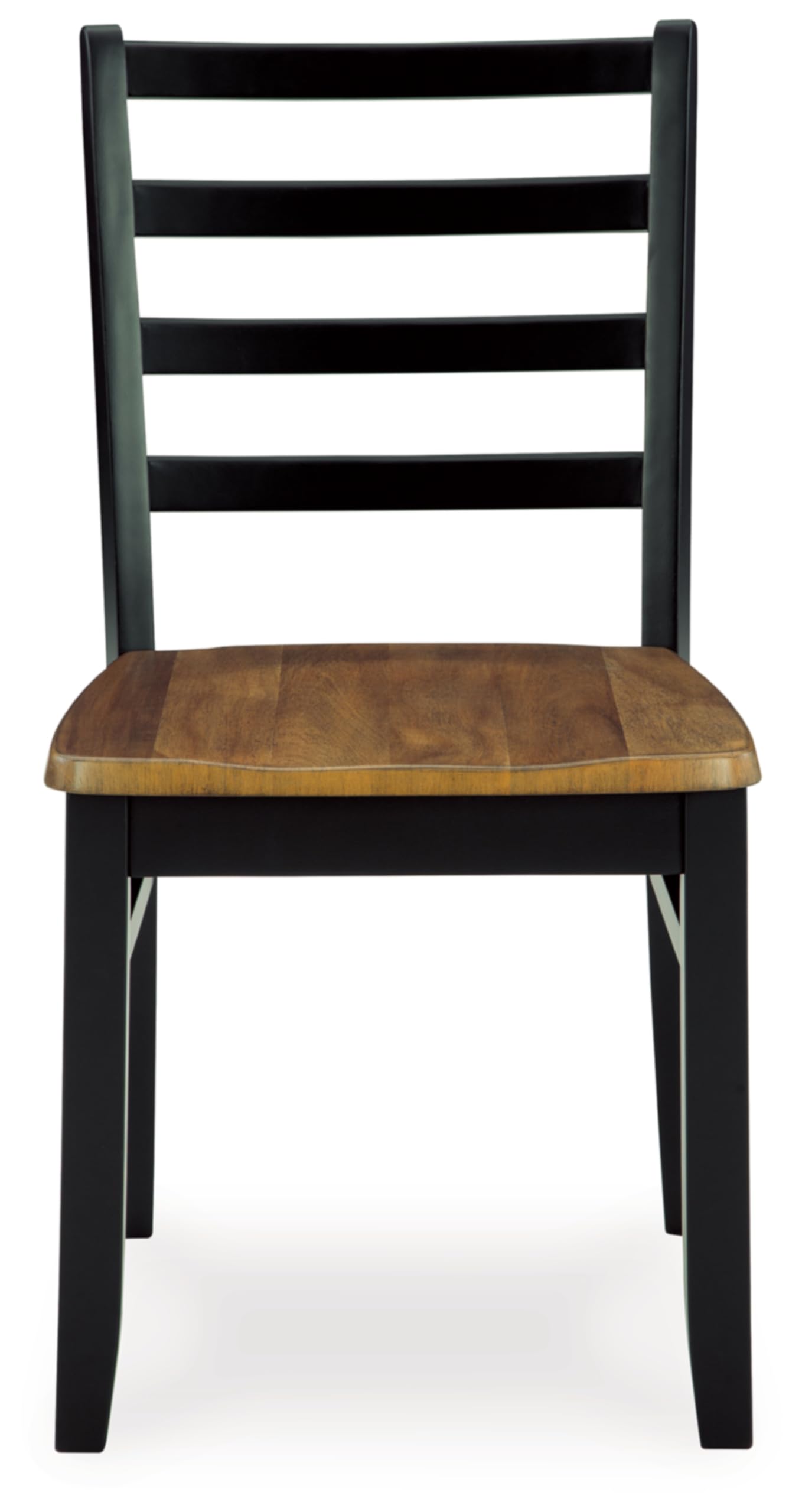 Signature Design by Ashley Blondon Rectangular Dining Room Table Set with 6 Chairs, Chevron Pattern, Tapered Legs, Seats 6, Wood, 60" Long, Brown & Black