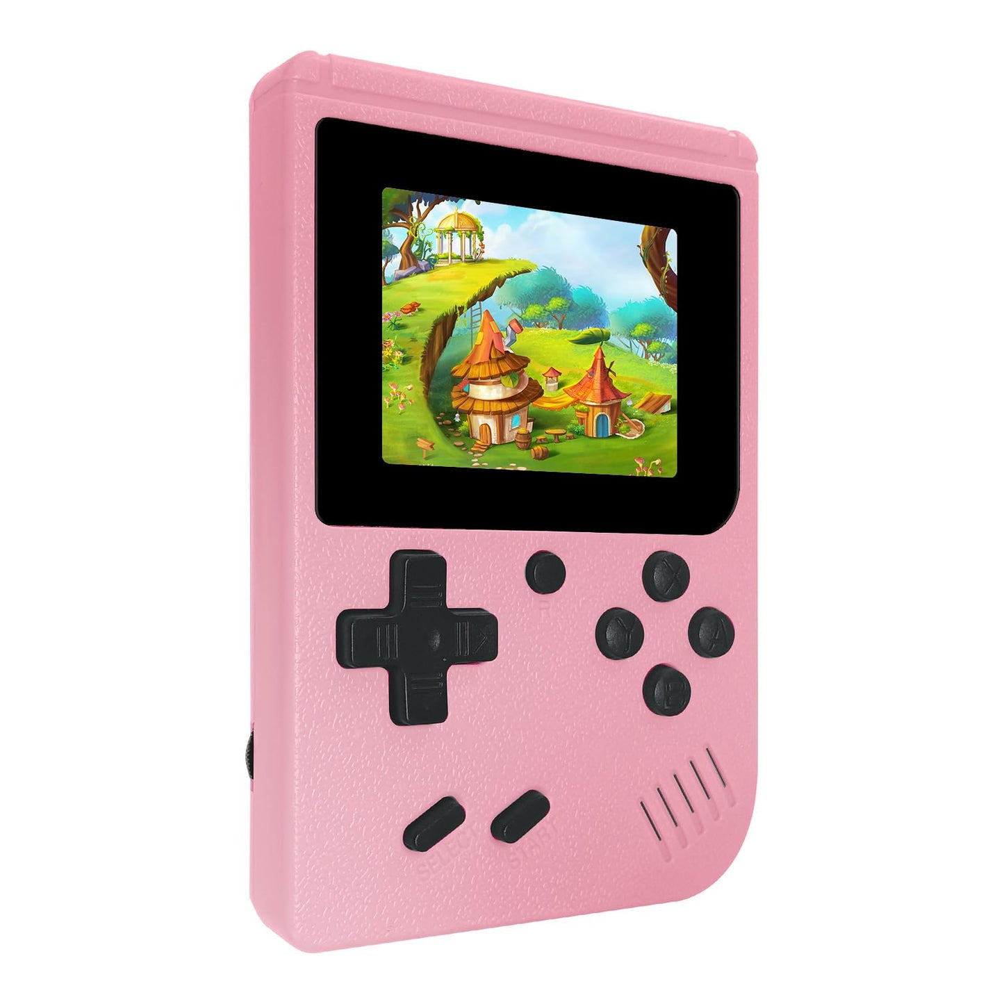 Retro Handheld Games Console, Built-in 400 Video Games, Portable Video Gaming Player with 3.0 Inch IPS Screen and Rechargeable Battery (Pink)