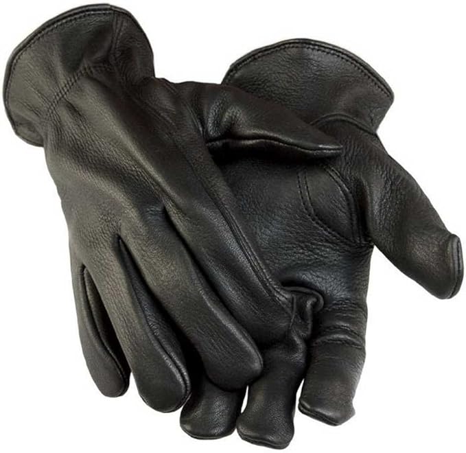 NORTH STAR Men's Black Deerskin Gunn Cut Gloves (Unlined) 011B