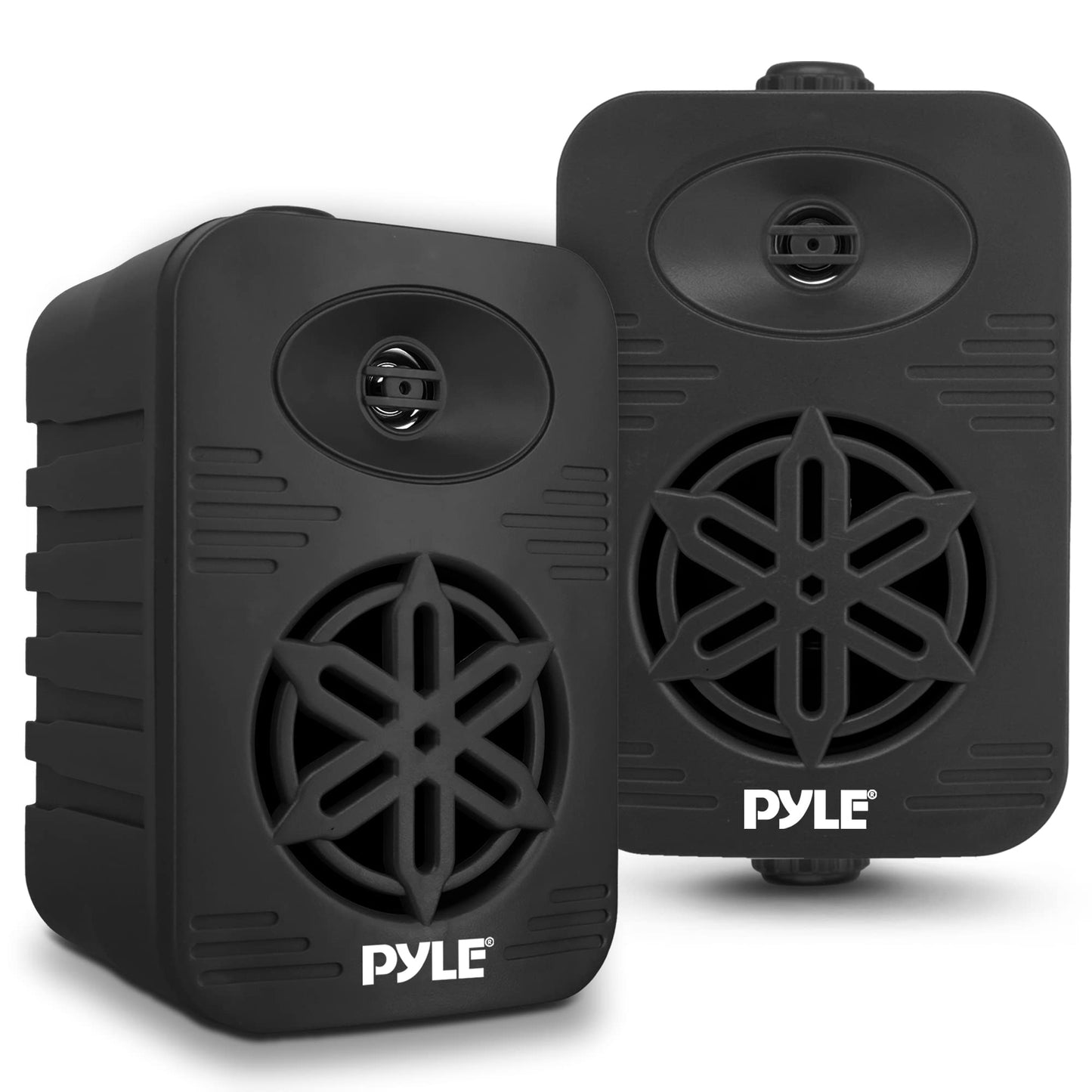 Pyle Indoor Outdoor Speakers Pair - 300 Watt Dual Waterproof 4    2-Way Full Range Speaker System W/ 1/2    High Compliance Poly
