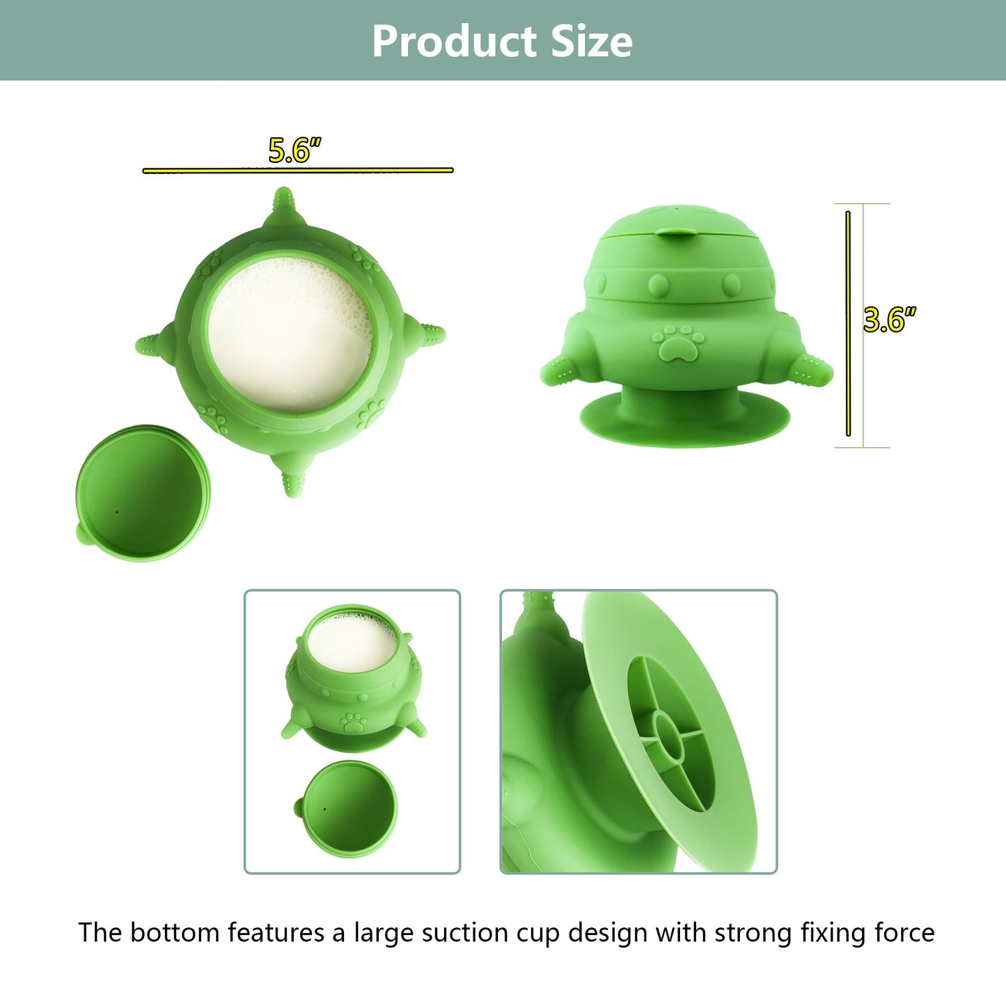 Newborn Puppy and Kitten Feeder, Milk Feeding Bowl - 4-Nipple Design for Easy Nursing of Small Pets,Green
