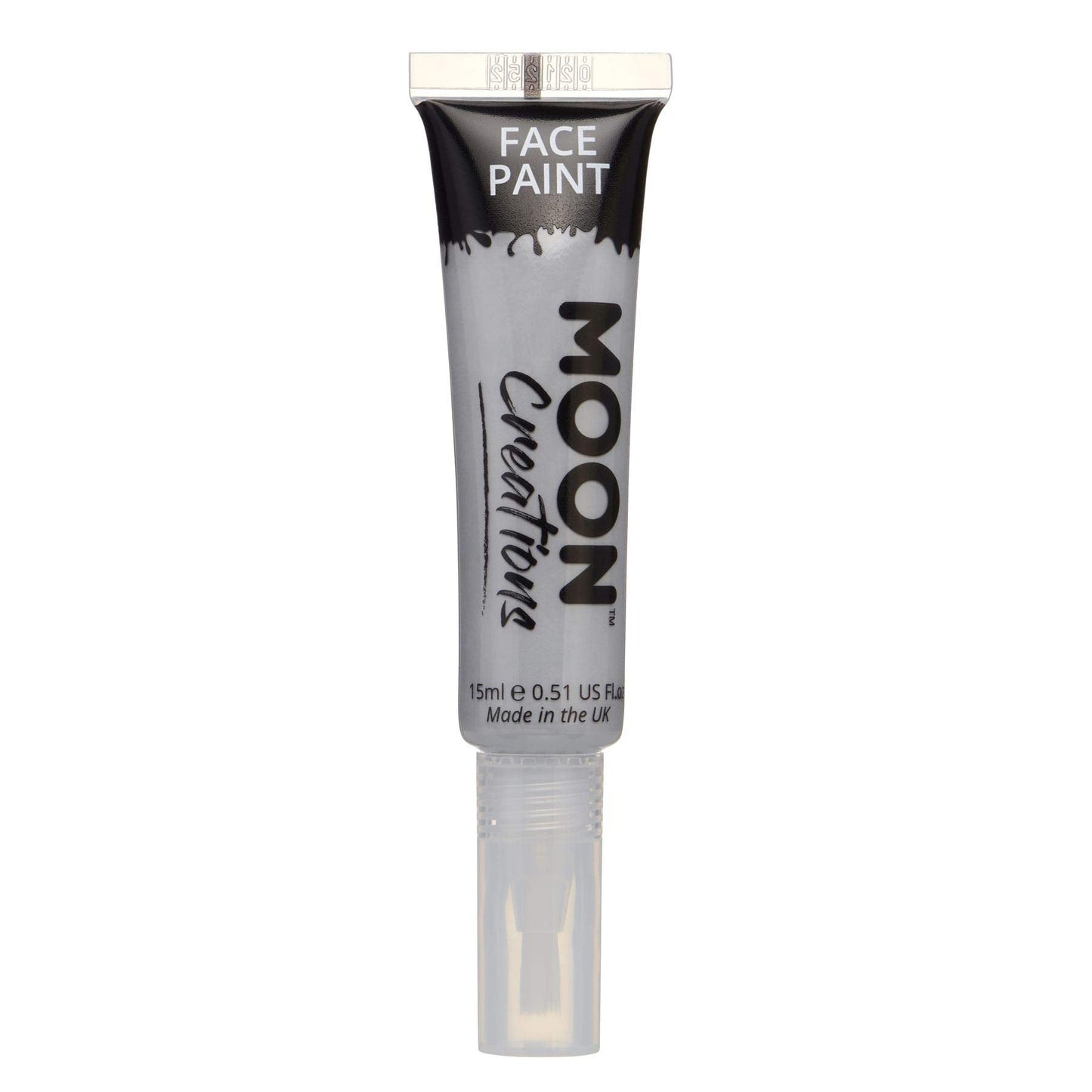 Face & Body Paint with Brush Applicator by Moon Creations - 0.50fl oz - Grey